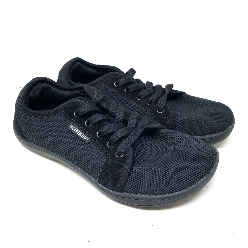 Hobibear Womens 38 / 7 Bugle Barefoot Shoes Black Minimalist Zero Drop Sneakers